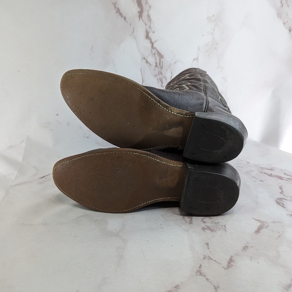 Vintage Cowboy Boots Mens 9.5 Brown Silverado Leather Western USA - Picture 7 of 11